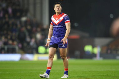 Wakefield Trinity 'den Isaiah Vagana Betfred Süper Lig 6. raundunda Leigh Leopards' a karşı Wakefield Trinity Leigh Spor Köyü, Leigh, İngiltere, 28 Mart 2025