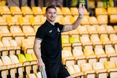 Norwich City 'den Kenny McLean, 29 Mart 2025' te Norwich City ile West Bromwich Albion arasındaki Sky Bet Şampiyonluk maçı öncesinde Carrow Road 'a geldi.