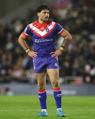 Wakefield Trinity 'den Mathieu Cozza Betfred Süper Lig 6. raundunda Leigh Leopards' a karşı Wakefield Trinity Leigh Spor Köyü, Leigh, İngiltere, 28 Mart 2025