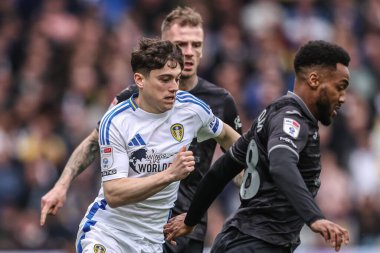 Leeds United 'dan Daniel James ve Swansea City' den Lewis O 'Brien Sky Bet Şampiyonası maçında Leeds United ile Swansea City arasında 29 Mart 2025' te Elland Road, Leeds, İngiltere 'de karşı karşıya geldiler.