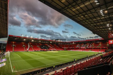 Bramall Lane 'in 28 Mart 2025' te İngiltere 'nin Sheffield Lane şehrinde oynanan ve Sheffield United' ın Coventry City 'e karşı oynadığı maçtaki genel görüntüsü.