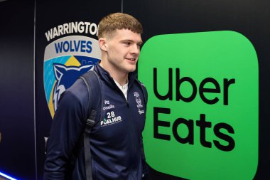 Warrington Wolves 'tan Jake Thewlis, 28 Mart 2025' te Warrington, Warrington 'daki Halliwell Jones Stadyumu' nda oynanan Warrington Wolves - Leeds Rhinos maçında geldi.