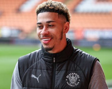 Blackpool 'dan Jordan Lawrence-Gabriel, 21 Mart 2025' te Bloomfield Road, Blackpool 'da oynanan Blackpool-Bolton Wanderers maçında sahaya çıktı.