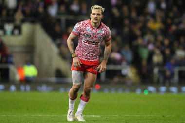 Leigh Leoparları 'ndan Ethan O' neill Betfred Süper Lig 6. raundunda Leigh Leopards 'a karşı Wakefield Trinity Leigh Spor Köyü, Leigh, İngiltere, 28 Mart 2025