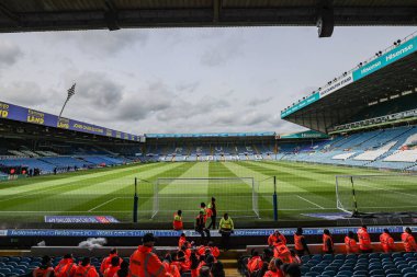 Elland Road, Sky Bet Şampiyonası öncesinde Leeds United ile Swansea City maçının 29 Mart 2025 tarihli Elland Road, Leeds, İngiltere maçının genel görüntüsü.