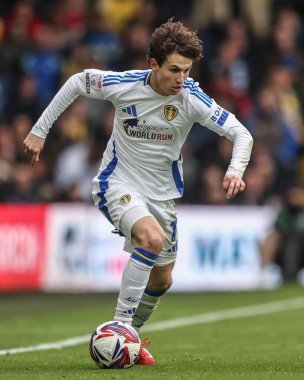Leeds United takımından Brenden Aaronson, Leeds Road, Leeds, Birleşik Krallık 'ta Leeds United - Swansea City maçında 29 Mart 2025