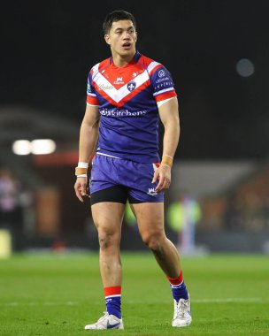 Wakefield Trinity 'den Isaiah Vagana Betfred Süper Lig 6. raundunda Leigh Leopards' a karşı Wakefield Trinity Leigh Spor Köyü, Leigh, İngiltere, 28 Mart 2025