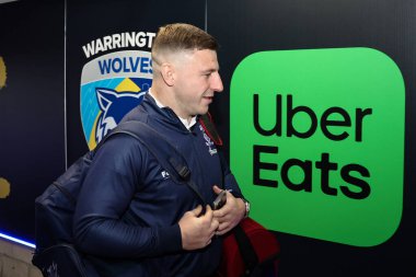 Warrington Wolves 'tan George Williams, 28 Mart 2025' te İngiltere 'nin Warrington şehrindeki Halliwell Jones Stadyumu' nda oynanan Warrington Wolves - Leeds Rhinos maçında geldi.