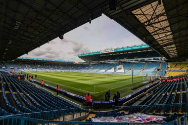 Elland Road, Sky Bet Şampiyonası öncesinde Leeds United ile Swansea City maçının 29 Mart 2025 tarihli Elland Road, Leeds, İngiltere maçının genel görüntüsü.