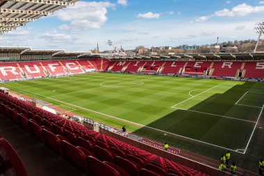 AESSEAL New York Stadyumu 'nun Gök İddia Ligi 1 maçı sırasında New York Stadyumu' nda Rotherham United - Crawley Town maçının genel görünümü, 29 Mart 2025