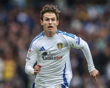 Leeds United takımından Brenden Aaronson, Leeds Road, Leeds, Birleşik Krallık 'ta Leeds United - Swansea City maçında 29 Mart 2025