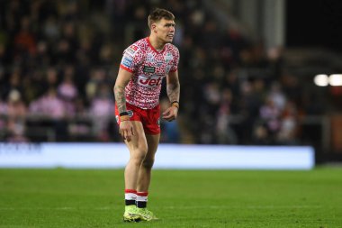 Leigh Leoparları 'ndan Keanan Markası Betfred Süper Lig 6. raundunda Leigh Leopards' a karşı Wakefield Üçlemesi Leigh Spor Köyü, Leigh, İngiltere, 28 Mart 2025