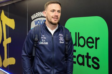 Warrington Wolves 'tan Ben Currie, 28 Mart 2025' te İngiltere 'nin Warrington kentinde oynanan Betfred Süper Lig 6. Maçı' nda Warrington Wolves - Leeds Rhinos maçına geldi.