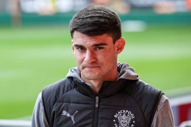 Blackpool 'dan Rob Apter, 21 Mart 2025' te Bloomfield Road, Blackpool 'da oynanan Blackpool - Bolton Wanderers maçında sahaya çıktı.