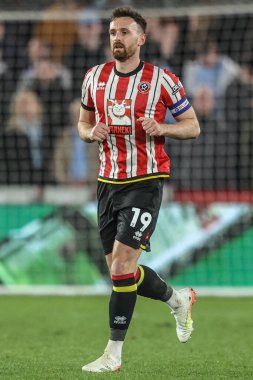 Sheffield United takımından Jack Robinson 28 Mart 2025 'te Sheffield United, Sheffield Lane, İngiltere' de Coventry City 'e karşı oynadığı maçta