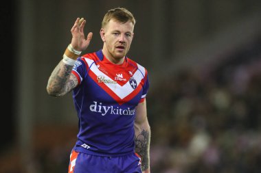 Wakefield Trinity 'den Tom Johnstone Betfred Süper Lig 6. raundunda Leigh Leopards' a karşı Wakefield Trinity Leigh Spor Köyü, Leigh, İngiltere, 28 Mart 2025