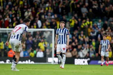 West Bromwich Albion 'dan Lankshear, 29 Mart 2025' te İngiltere 'nin Carrow Road kentinde oynanan Norwich City-West Bromwich Albion maçının ardından takımların yenilmesinden sonra üzgün görünecek mi?