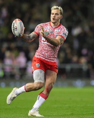 Leigh Leoparları 'ndan Ethan O' neill Betfred Süper Lig 6. raundunda Leigh Leopards 'a karşı Wakefield Trinity Leigh Spor Köyü, Leigh, İngiltere, 28 Mart 2025