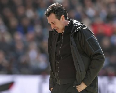Aston Villa 'nın Unai Emery teknik direktörü, Emirates FA Cup çeyrek final maçında Preston North End - Aston Villa - Deepdale, Preston, İngiltere, 30 Mart 2025