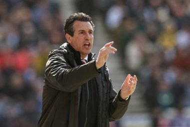 Aston Villa 'nın Unai Emery teknik direktörü, Emirates FA Cup çeyrek final maçında Preston North End - Aston Villa - Deepdale, Preston, İngiltere, 30 Mart 2025