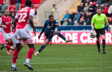 Crawley Town 'dan Bradley İbrahim' in 29 Mart 2025 'te İngiltere' nin Rotherham Stadyumu 'nda oynanan Gökyüzü İddia Ligi 1 karşılaşmasında gol atma şansı var.