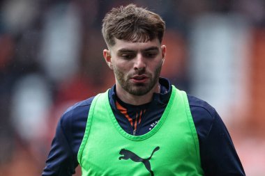 Blackpool takımından Tom Bloxham, 21 Mart 2025 'te Bloomfield Road, Blackpool' da Blackpool - Bolton Wanderers maçında