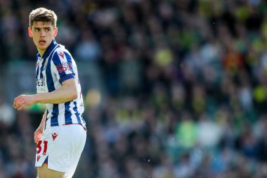 West Bromwich Albion 'dan Tom Fellows, 29 Mart 2025' te Norwich City, Norwich Road, Norwich, İngiltere 'de West Bromwich Albion' a karşı oynanan Gökyüzü İddia Şampiyonası maçında