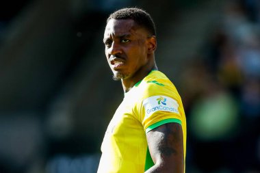 Norwich City 'den Jose Cordoba 29 Mart 2025' te Norwich City, Carrow Road, Norwich, İngiltere 'de Batı Bromwich Albion' a karşı oynanan Gökyüzü İddia Şampiyonası maçına bakıyor.