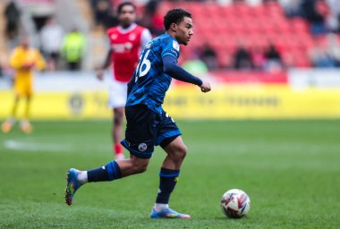 Crawley Town 'dan Kamari Doyle Sky Bet League 1 maçı sırasında New York Stadyumu, Rotherham, Rotherham, Birleşik Krallık' ta Rotherham United 'a karşı.