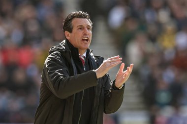 Aston Villa 'nın Unai Emery teknik direktörü, Emirates FA Cup çeyrek final maçında Preston North End - Aston Villa - Deepdale, Preston, İngiltere, 30 Mart 2025