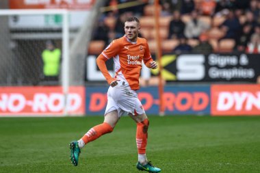 Blackpool 'dan Sonny Carey 21 Mart 2025' te Bloomfield Road, Blackpool 'da Blackpool ile oynanan Blackpool 1 karşılaşmasında