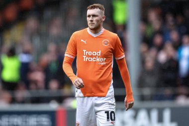 Blackpool 'dan Sonny Carey 21 Mart 2025' te Bloomfield Road, Blackpool 'da Blackpool ile oynanan Blackpool 1 karşılaşmasında