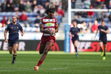 Wigan Warriors 'dan Junior Nsemba, 30 Mart 2025' te İngiltere 'nin Wigan şehrindeki Brick Community Stadyumu' nda oynanan 6.