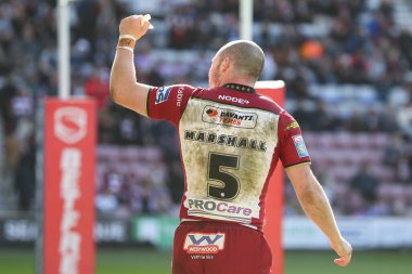 Wigan Warriors 'dan Liam Marshall, 30 Mart 2025' te İngiltere 'nin Wigan şehrinde oynanan The Brick Community Stadyumu' nda oynanan 6.