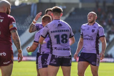 Hull KR 'dan Mikey Lewis, 30 Mart 2025' te John Smith Stadyumu 'nda oynanan 6. Betfred Süper Lig karşılaşmasında Huddersfield Giants ile Hull KR karşılaşmasını kutluyor.