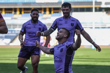 Hull KR 'dan Mikey Lewis, 30 Mart 2025' te John Smith Stadyumu 'nda oynanan 6. Betfred Süper Lig karşılaşmasında Huddersfield Giants ile Hull KR karşılaşmasını kutluyor.