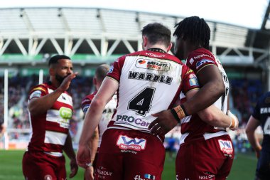 Wigan Warriors 'dan Jake Wardle, 30 Mart 2025' te İngiltere 'nin Wigan şehrinde oynanan The Brick Community Stadyumu' nda oynanan 6.