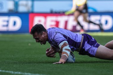 Hull KR 'dan Sauaso Sue, 30 Mart 2025' te John Smith Stadyumu 'nda oynanan 6. Betfred Süper Lig karşılaşmasında Huddersfield Giants vs Hull KR' a karşı oynuyor.