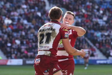 Wigan Warriors 'dan Sam Walters, 30 Mart 2025' te İngiltere 'nin Wigan şehrinde oynanan The Brick Community Stadyumu' nda oynanan 6.