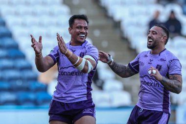 Hull KR 'dan Sauaso Sue, 30 Mart 2025' te John Smith Stadyumu 'nda oynanan 6. Betfred Süper Lig karşılaşmasında Huddersfield Giants ile Hull KR karşılaşmasını kutluyor.