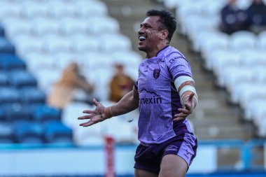 Hull KR 'dan Sauaso Sue, 30 Mart 2025' te John Smith Stadyumu 'nda oynanan 6. Betfred Süper Lig karşılaşmasında Huddersfield Giants ile Hull KR karşılaşmasını kutluyor.