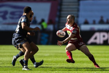Wigan Warriors 'dan Liam Marshall, Wigan, İngiltere' deki Brick Community Stadyumu 'nda Wigan Warriors - Salford Red Devils maçında 6.