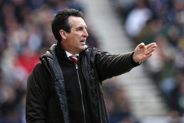 Aston Villa 'nın Unai Emery teknik direktörü, Emirates FA Cup çeyrek final maçında Preston North End - Aston Villa - Deepdale, Preston, İngiltere, 30 Mart 2025