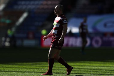 Wigan Warriors 'dan Liam Marshall, Betfred Süper Lig 6. raundunda Wigan Warriors' a karşı Salford Red Devils 'in 30 Mart 2025' te Wigan, İngiltere 'deki Brick Community Stadyumu' nda oynadığı maçta.
