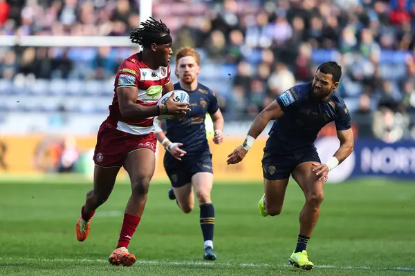 Wigan Warriors 'dan Junior Nsemba, 30 Mart 2025' te İngiltere 'nin Wigan şehrindeki Brick Community Stadyumu' nda oynanan 6.
