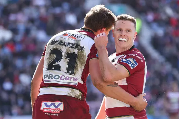 Wigan Warriors 'dan Sam Walters, 30 Mart 2025' te İngiltere 'nin Wigan şehrinde oynanan The Brick Community Stadyumu' nda oynanan 6.