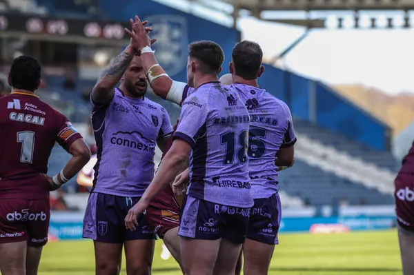 Hull KR 'dan Jai Whitbread, 30 Mart 2025' te John Smith Stadyumu 'nda oynanan 6. Betfred Süper Lig karşılaşmasında Huddersfield Giants ile Hull KR karşılaşmasını kutluyor.