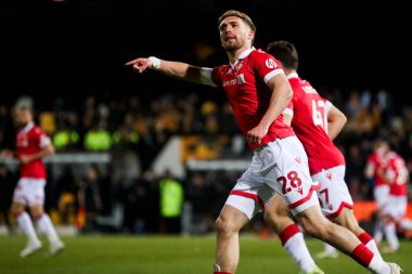 Wrexham AFC 'den Sam Smith, 1 Nisan 2025' te İngiltere, Cambridge 'deki Abbey Stadyumu' nda oynanan 1.