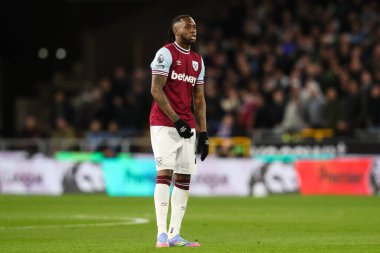 West Ham United 'dan Aaron Wan-Bissaka Premier League maçı sırasında Wolverhampton Wanderers, Molineux, Wolverhampton, Birleşik Krallık' ta West Ham United 'a karşı 1 Nisan 2025