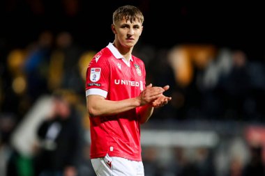 Wrexham AFC 'den Max Cleworth, 1 Nisan 2025' te İngiltere 'deki Abbey Stadyumu' nda oynanan 1.